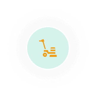 Scooter symbol on black background