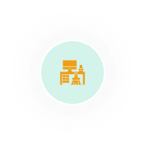 Minimal desk illustration with computer